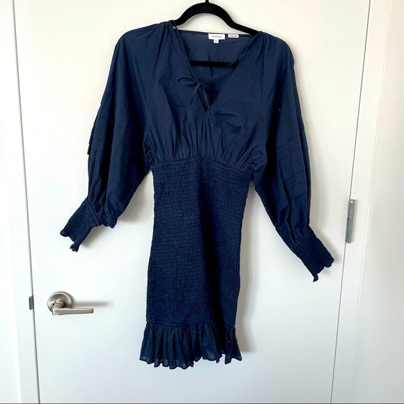 Rhode Anya smocked dress in navy - Picture 5 of 8